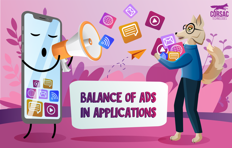 Balance of ads in applications